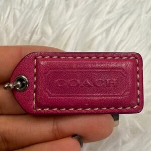 1.5" y2k Coach Vintage Pink Fob Bag Charm Hang tag Hangtag